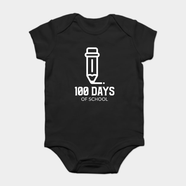 100 days of school Baby Bodysuit by Pixel Threads 